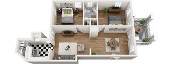 B9 - 2x1 - 958 sq. ft. at The Collection, Virginia, 23220