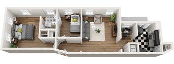 B1 - 2x1 795 sq. ft. at The Collection, Richmond, 23220