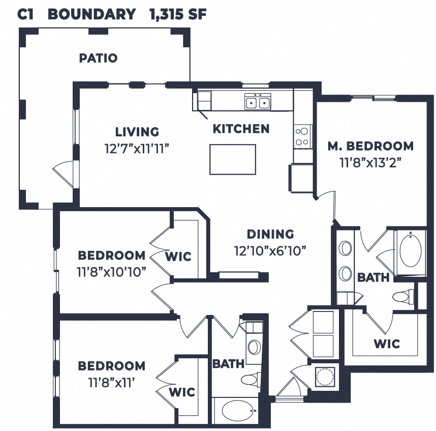 The Boundary 3 Bed 2 Bath Floor Plan at Edge75, Florida