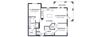 The Acies 2 Bed 2 Bath Floor Plan at Edge75, Naples, Florida 34104