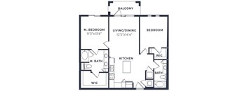 The Fringe 2 Bed 2 Bath Floor Plan at Edge75, Florida 34104