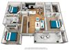 3 bedroom 3 bath floor plan 3 bedroom 3 bath floor plan at The Parkway at Hunters Creek, Florida, 32837