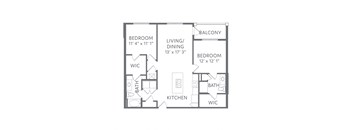 The Haven 2 Bed 2 Bath Floor Plan at AxisOne, Florida 34994