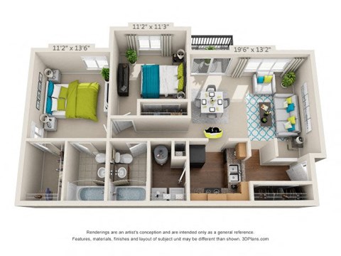 The Ashe - B1 - 2bedroom 2 bathroom - 966 sq. ft. at Heritage at the Peak, Asheville, 28804