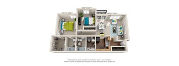 The Highland - B2 - 2bedroom 2 bathroom - 983 sq. ft. at Heritage at the Peak, Asheville, 28804