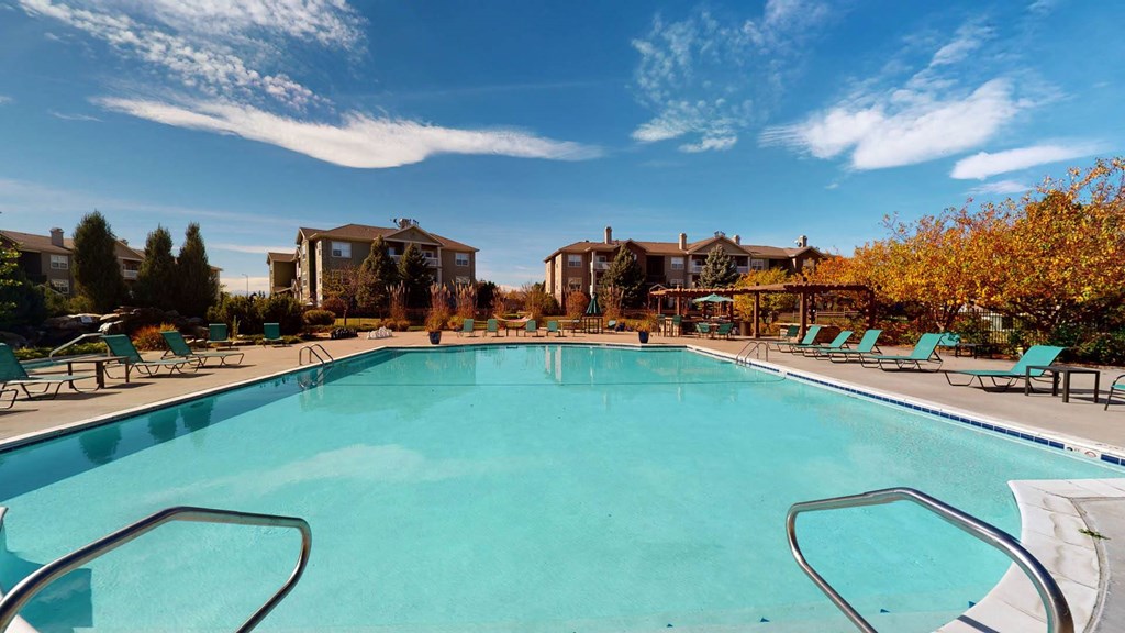 Outdoor Pool and Sundeck at Heritage at Stone Mountain, Northglenn, Colorado 80233