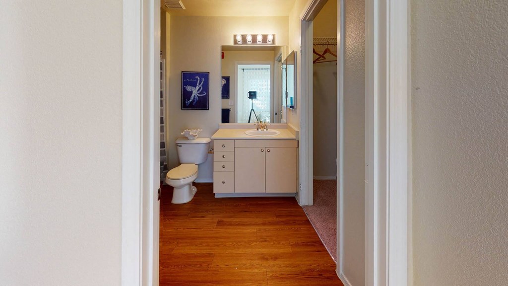 Hallway View to Bathroom at Heritage at Stone Mountain, Northglenn, CO 80233