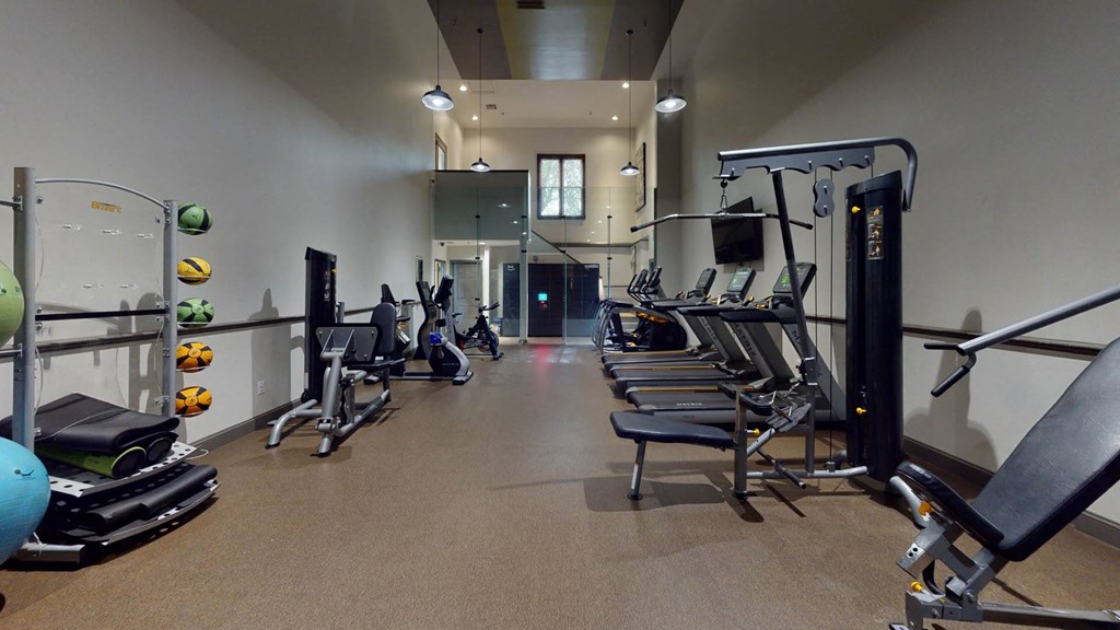 Fitness Center With Modern Equipment at Heritage at Waters Landing, Germantown, 20874