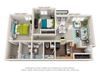 The Ashe - 2 bedroom X 2 bath floor plan - 966 sq. ft. - Classic The Ashe - 2 bedroom X 2 bath floor plan - 966 sq. ft. - Classic at Heritage at the Peak, Asheville, 28804