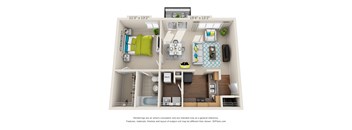 The Point - 1 bedroom X 1 bath floor plan - 683 sq. ft. - Classicat Heritage at the Peak, Asheville, 28804