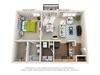 The Point - 1 bedroom X 1 bath floor plan - 683 sq. ft. - Classic The Point - 1 bedroom X 1 bath floor plan - 683 sq. ft. - Classicat Heritage at the Peak, Asheville, 28804