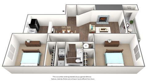 Juniper Floor Plan at Union Heights Apartments, Colorado