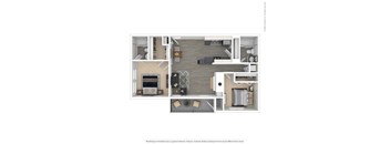 Laramie Floor Plan at Windmill Apartments, Colorado Springs