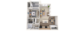 The Maduro - 1x1 - 741 sq. ft. at Broadstone Towne Center, Albuquerque, NM, 87106