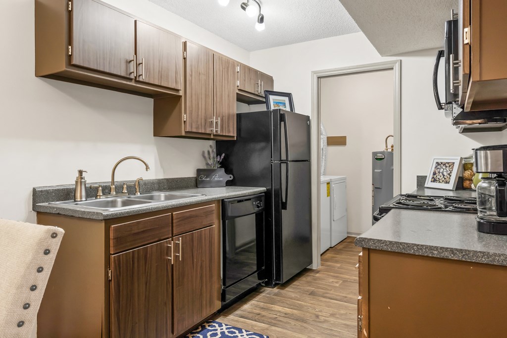 Kitchen with stainless steel appliances at Lofts of Wilmington, Wilmington, NC