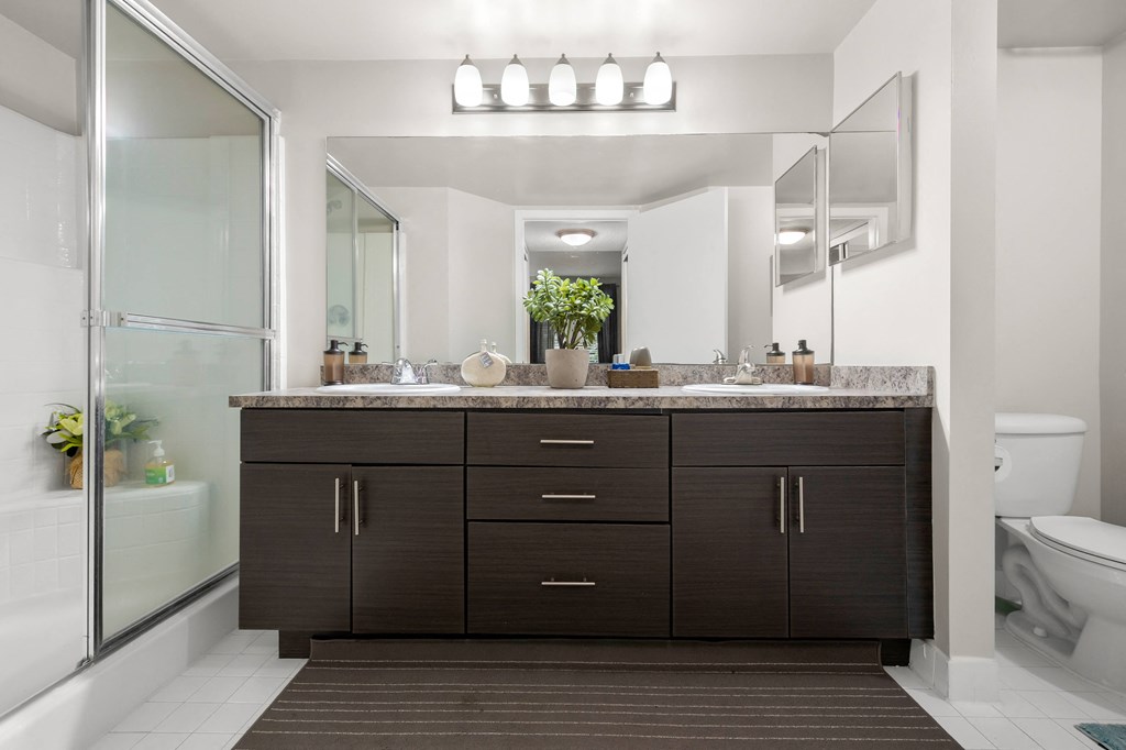 Bathroom With Vanity Lights at Pembroke Pines Landings, Florida