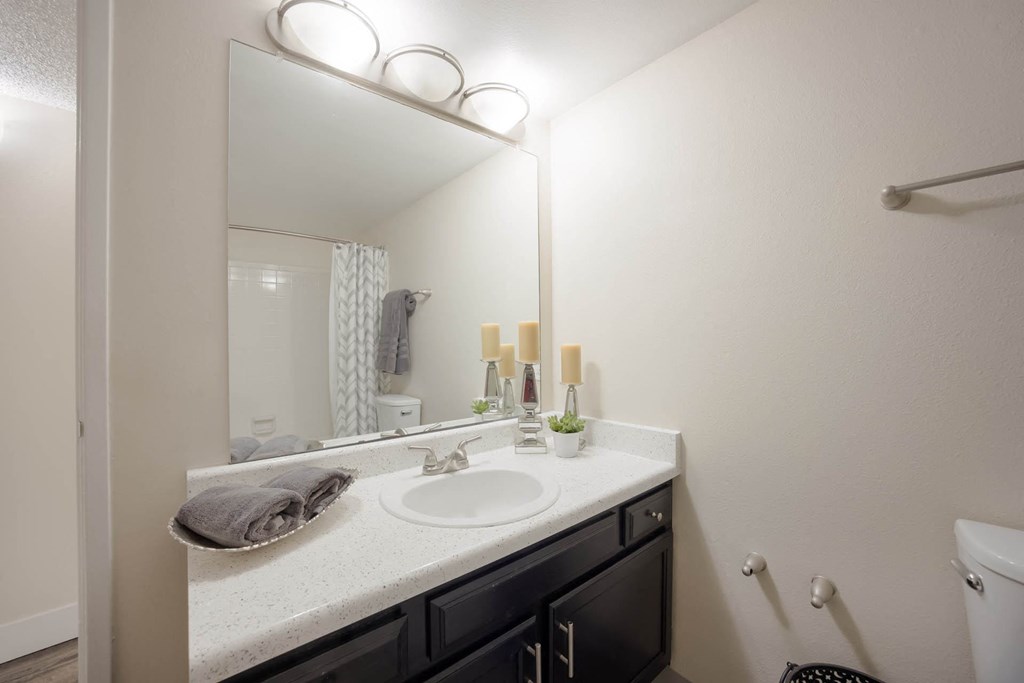 Bathroom at Woodland Hills Apartments, Colorado Springs, CO, 80918