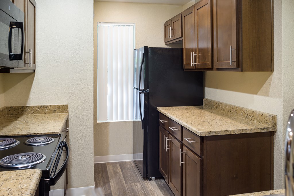 A kitchen at at Arcadia Townhomes, Federal Way, WA