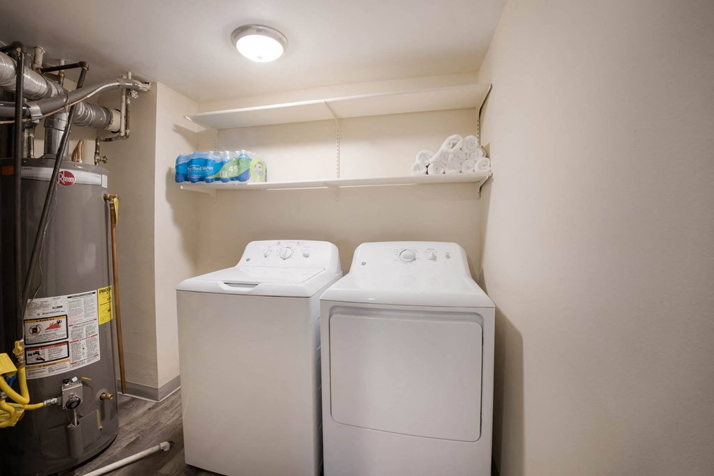 Laundry room at Woodland Hills Apartments, Colorado Springs, CO, 80918