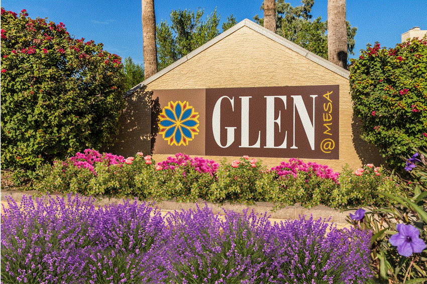 Property Entrance Sign at Glen at Mesa Apartments, Mesa, Arizona - Photo Gallery 1