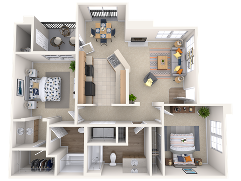 The Presidente - 2x2 - 1,070 sq. ft. The Presidente - 2x2 - 1,070 sq. ft. at Broadstone Towne Center, New Mexico, 87106