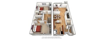 Alderwood Floor Plan at Arcadia Townhomes, Federal Way, WA, 98023
