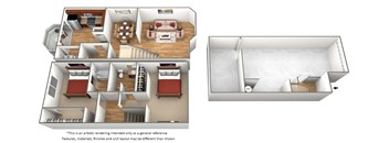 Collingwood Floor Plan at Arcadia Townhomes, Federal Way, WA