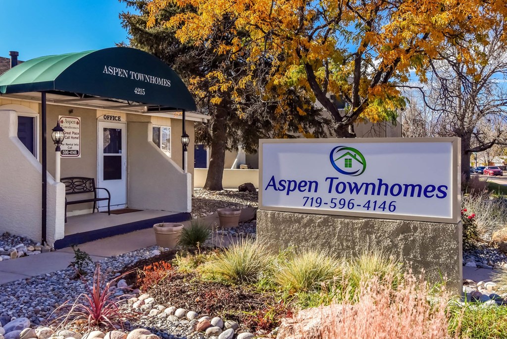 Welcoming Property Signage at Aspen Townhomes, Colorado