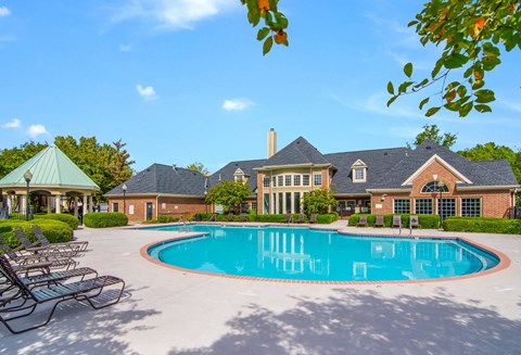 Poolside Sundeck at Bridford Lake Apartments, Greensboro, NC, 27407