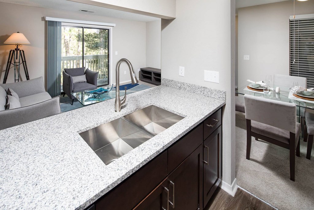 Kitchen with Granite Counters at Canopy Glen, Norcross, GA