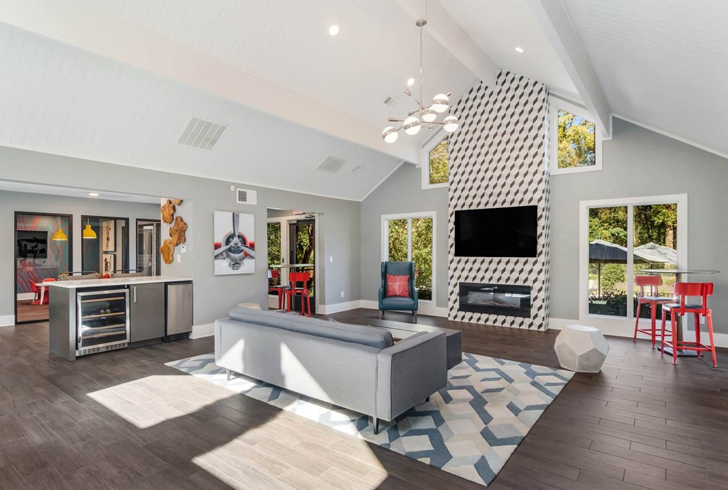 Expansive Clubhouse with Fireplace at Canopy Glen, Norcross
