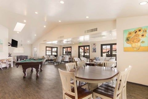 Clubhouse With Billiards Table at Del Coronado, Mesa, AZ