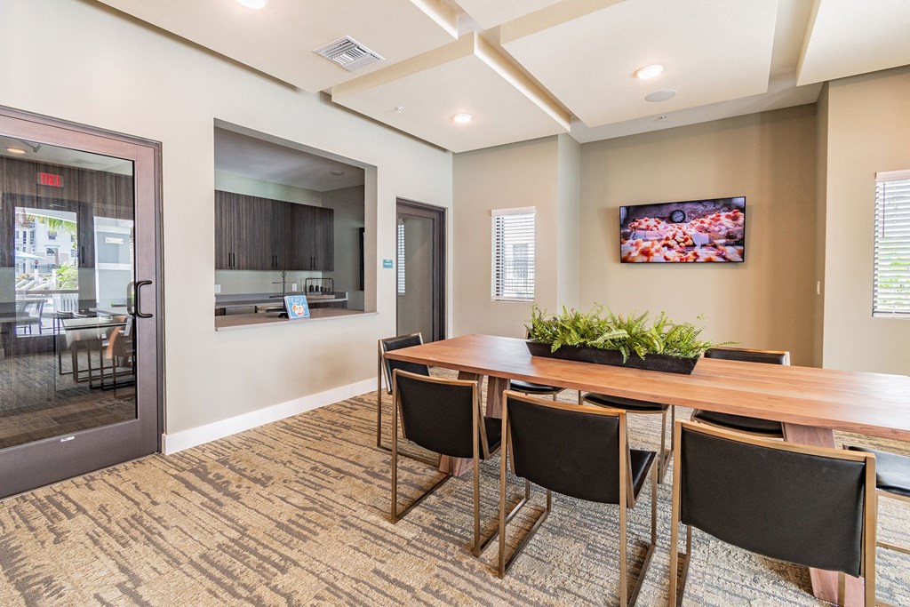Clubhouse Private Dining Area with Kitchen  at Edge75, Florida 34104