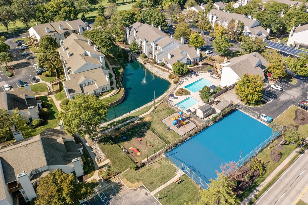 Aerial View of Community at Glen at Bogey Hills, St. Charles, Missouri