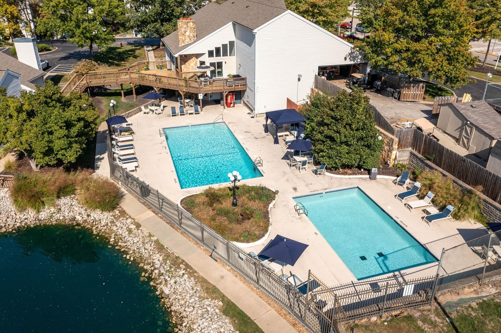 Aerial View of Pools at Glen at Bogey Hills, St. Charles, 63303