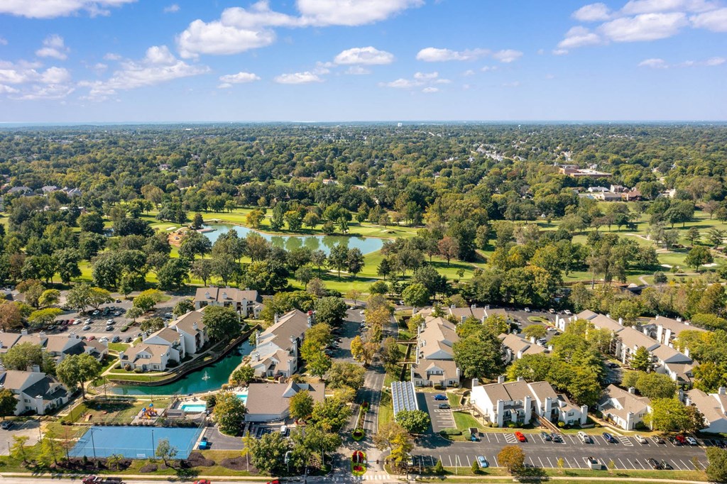 Aerial View of Neighborhood at Glen at Bogey Hills, St. Charles, Missouri