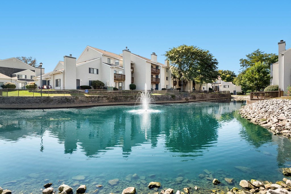 Community Lake with Fountain at Glen at Bogey Hills, Missouri