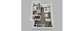 1 Bedroom 1 Bathroom Floor Plan at Heritage at Oakley Square, Cincinnati