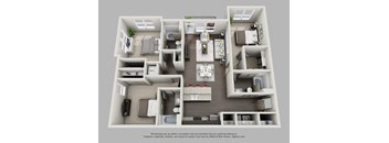 3 Bed 3 Bath Floor Plan at Heritage at Oakley Square, Cincinnati, OH, 45209