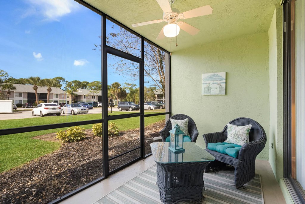 Screened Patio at Lakeside Glen Apartments, Melbourne