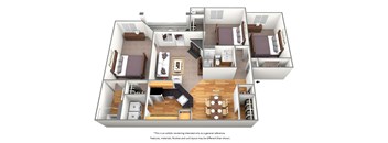 3 Bedrooms and 2 Bathrooms Floor Plans at Malvern Lakes, Virginia, 22406