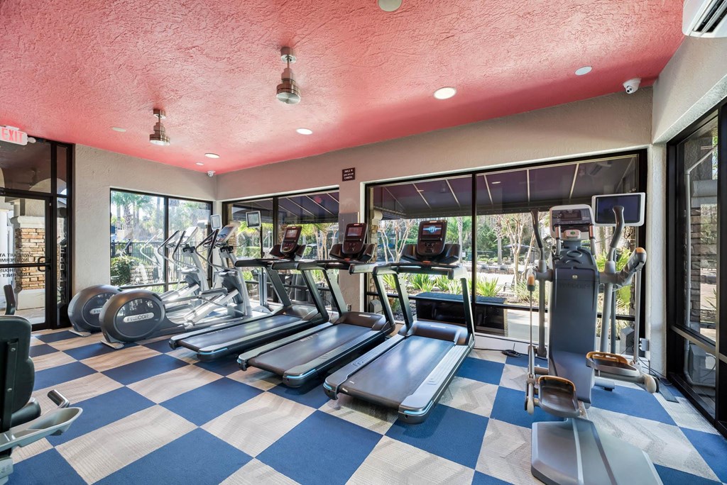 Fitness Center with Treadmills at The Parkway at Hunters Creek, Orlando, FL 32837
