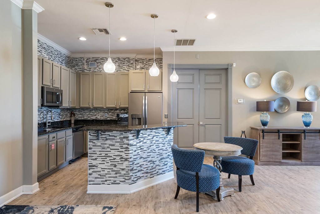Kitchen with Island at The Parkway at Hunters Creek, Orlando, FL