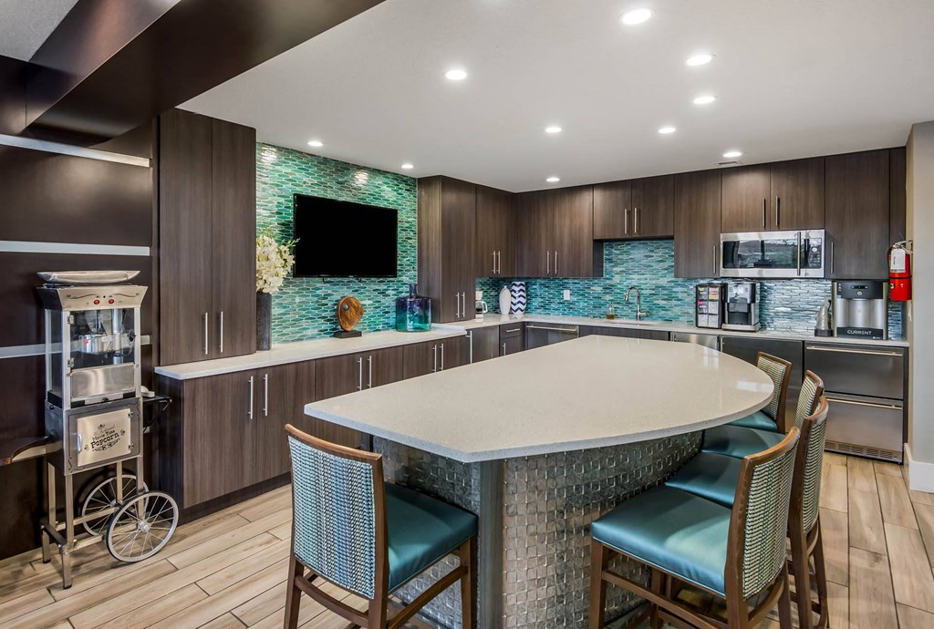 Clubhouse Kitchen at Sanford Landing Apartments, Sanford, Florida