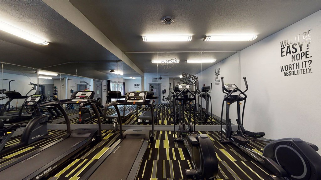 Workout center equipment at North Creek Apartments, Everett, Washington