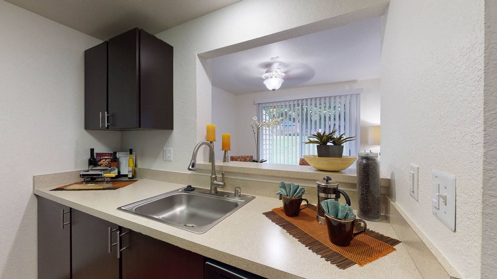 Kitchen table top at North Creek Apartments, Everett