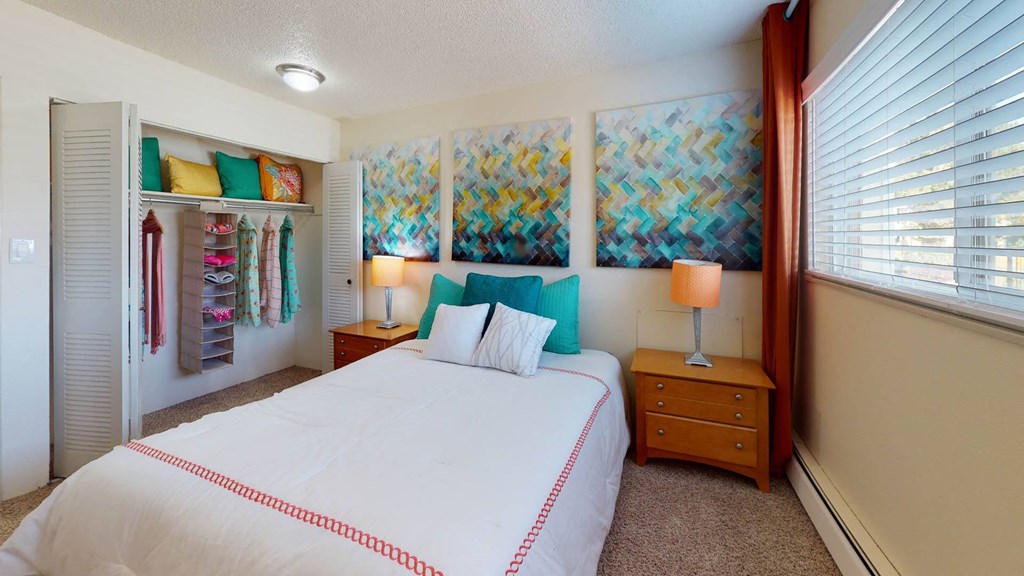 Bedroom with Window at Spyglass Creek, Colorado, 80224