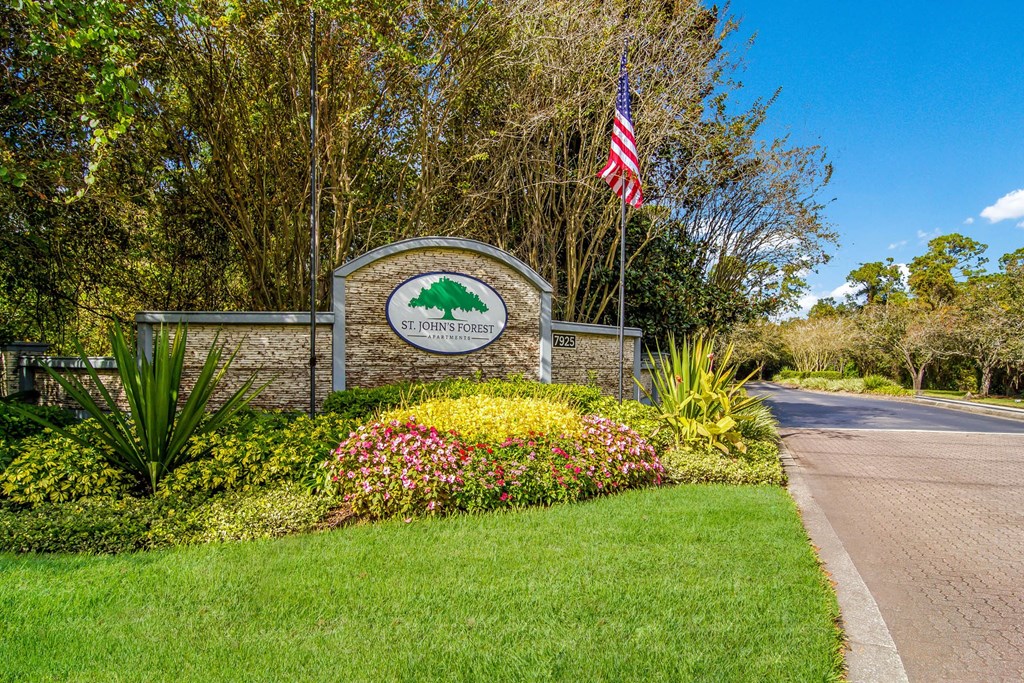 Entrance at St. Johns Forest Apartments, Florida