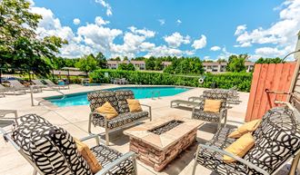 Poolside Fireplace Lounge at Union Heights Apartments, Colorado, 80918