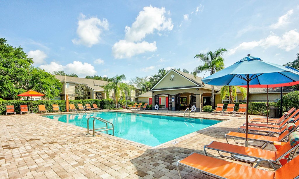 Poolside Sundeck at University Park Apartments, Orlando, FL, 32817